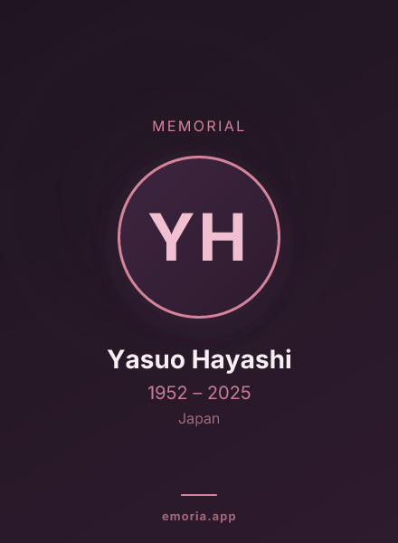 Memorial portrait of Yasuo Hayashi