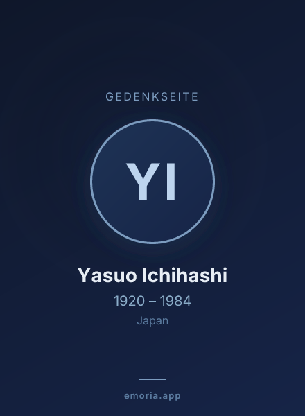 Gedenkportrait von Yasuo Ichihashi
