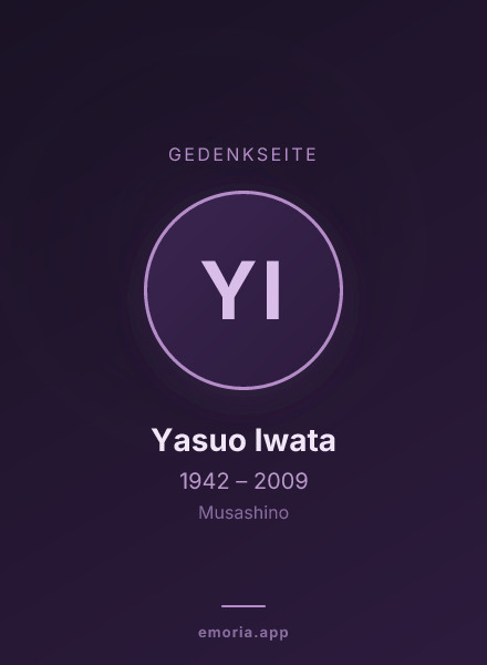 Gedenkportrait von Yasuo Iwata