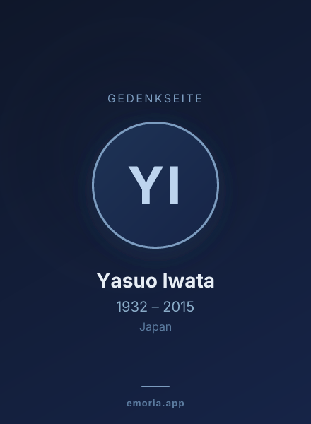 Gedenkportrait von Yasuo Iwata