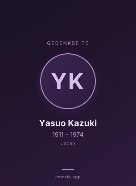 Gedenkportrait von Yasuo Kazuki