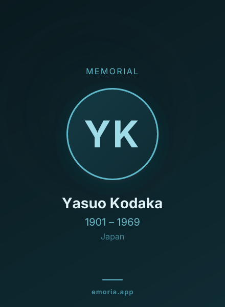 Memorial portrait of Yasuo Kodaka