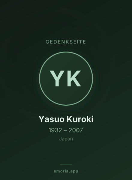 Gedenkportrait von Yasuo Kuroki