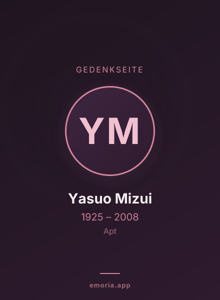 Gedenkportrait von Yasuo Mizui