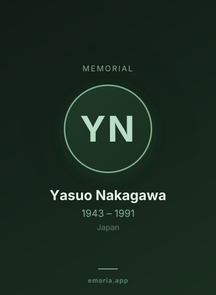 Memorial portrait of Yasuo Nakagawa
