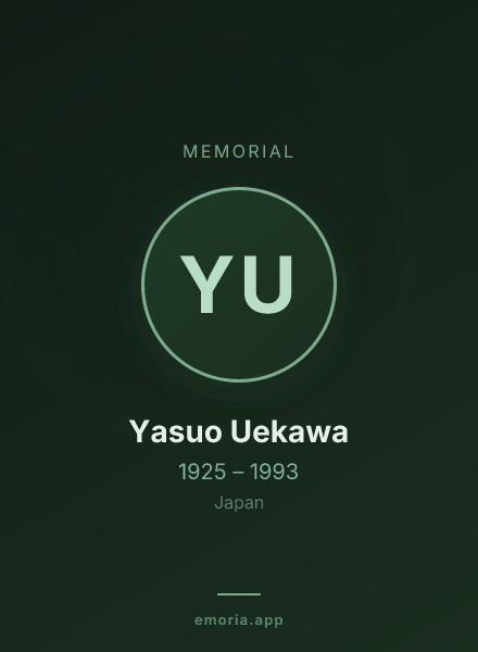 Memorial portrait of Yasuo Uekawa