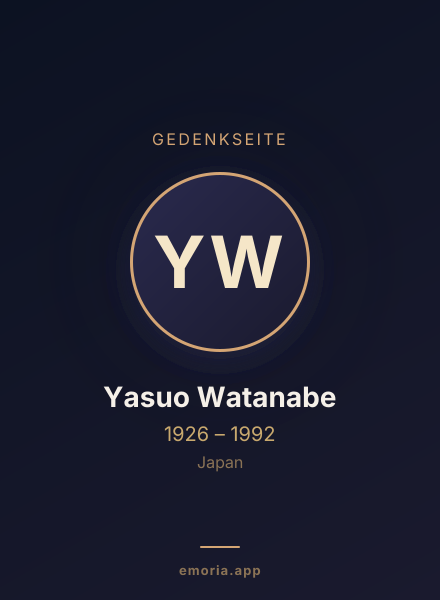 Gedenkportrait von Yasuo Watanabe