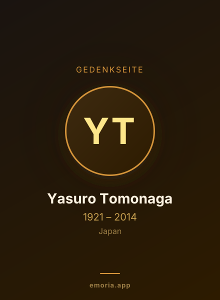 Gedenkportrait von Yasuro Tomonaga