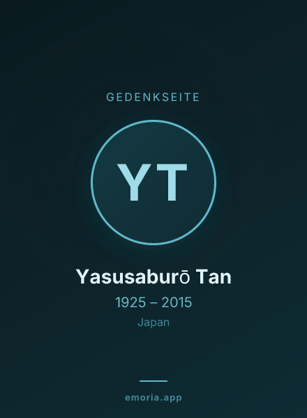 Gedenkportrait von Yasusaburō Tan