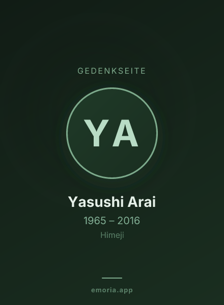 Gedenkportrait von Yasushi Arai