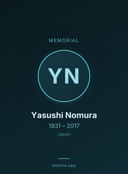 Memorial portrait of Yasushi Nomura