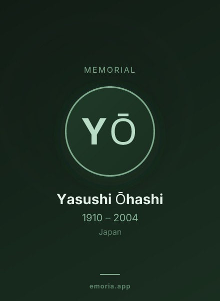 Memorial portrait of Yasushi Ōhashi