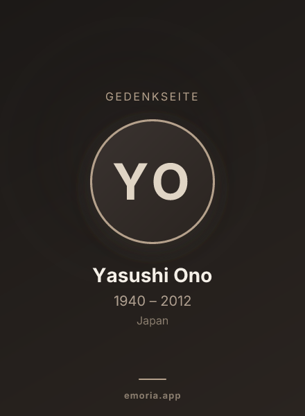 Gedenkportrait von Yasushi Ono