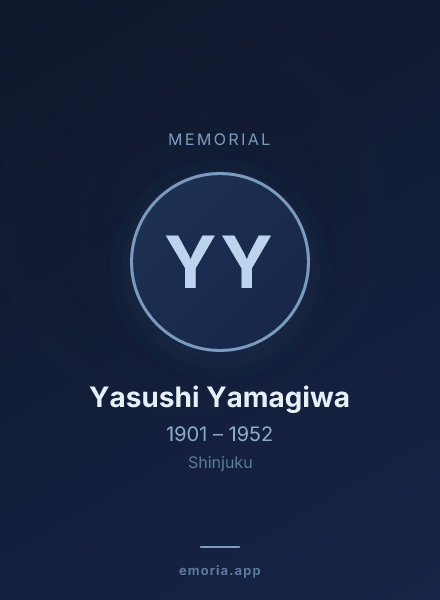 Memorial portrait of Yasushi Yamagiwa