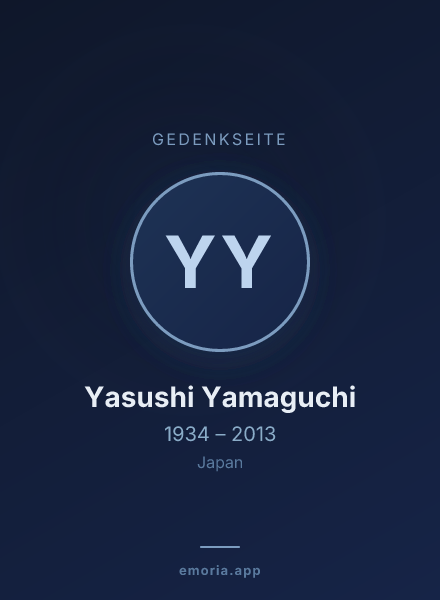 Gedenkportrait von Yasushi Yamaguchi
