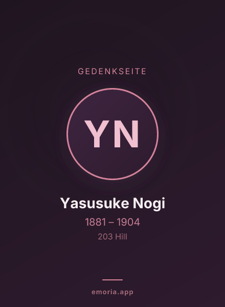 Gedenkportrait von Yasusuke Nogi