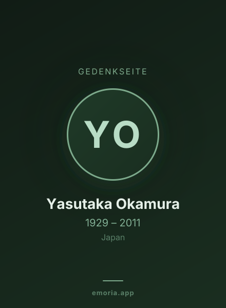 Gedenkportrait von Yasutaka Okamura