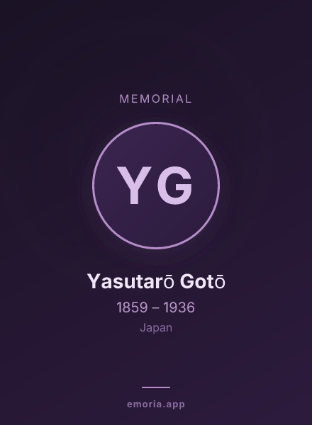 Memorial portrait of Yasutarō Gotō