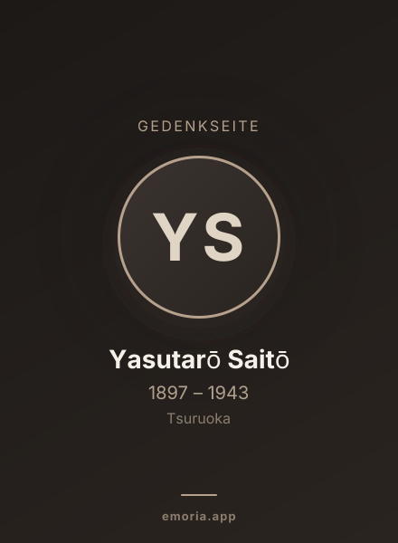 Gedenkportrait von Yasutarō Saitō