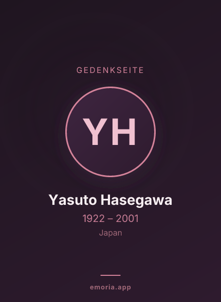Gedenkportrait von Yasuto Hasegawa