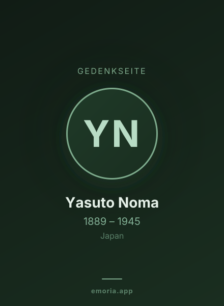 Gedenkportrait von Yasuto Noma