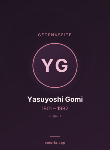 Gedenkportrait von Yasuyoshi Gomi