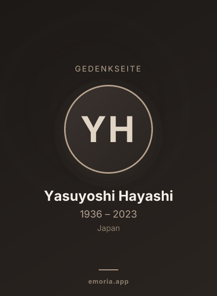 Gedenkportrait von Yasuyoshi Hayashi