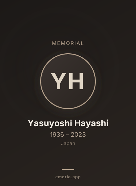 Memorial portrait of Yasuyoshi Hayashi