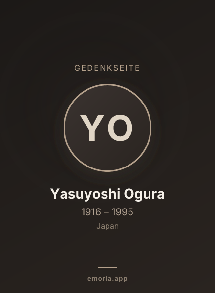 Gedenkportrait von Yasuyoshi Ogura