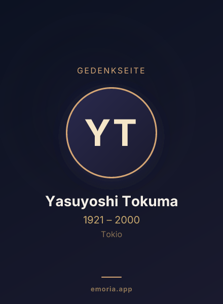 Gedenkportrait von Yasuyoshi Tokuma