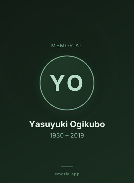 Memorial portrait of Yasuyuki Ogikubo