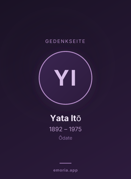 Gedenkportrait von Yata Itō