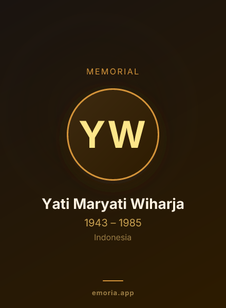 Memorial portrait of Yati Maryati Wiharja