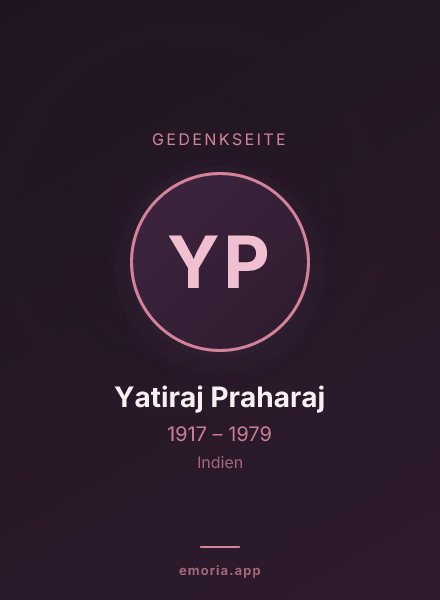 Gedenkportrait von Yatiraj Praharaj