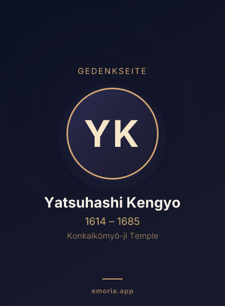 Gedenkportrait von Yatsuhashi Kengyo