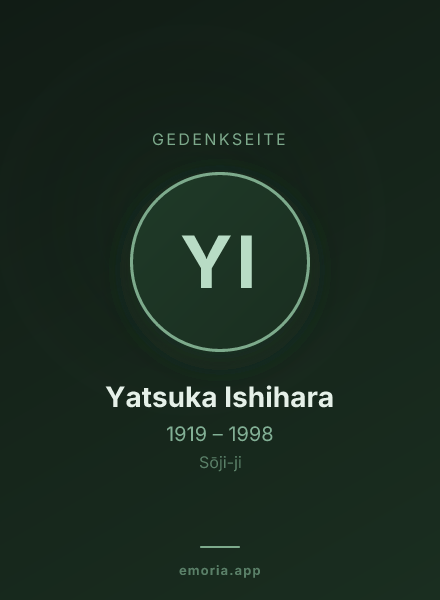 Gedenkportrait von Yatsuka Ishihara