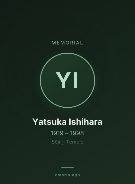 Memorial portrait of Yatsuka Ishihara