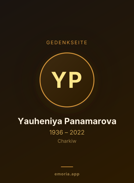 Gedenkportrait von Yauheniya Panamarova