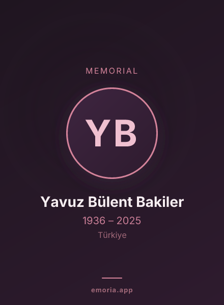 Memorial portrait of Yavuz Bülent Bakiler
