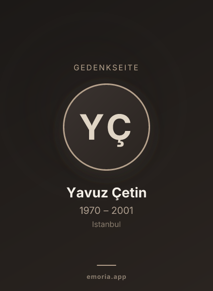 Gedenkportrait von Yavuz Çetin