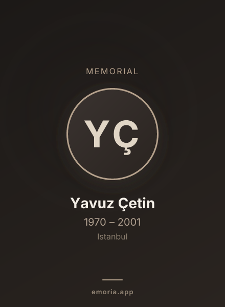 Memorial portrait of Yavuz Çetin