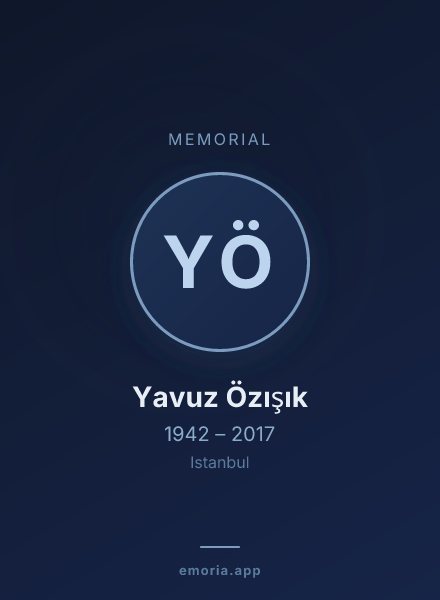 Memorial portrait of Yavuz Özışık