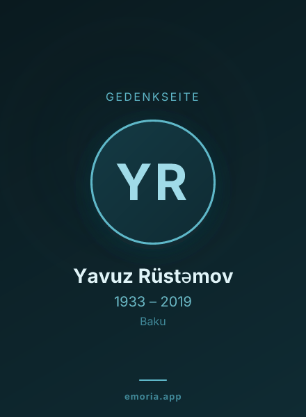 Gedenkportrait von Yavuz Rüstəmov