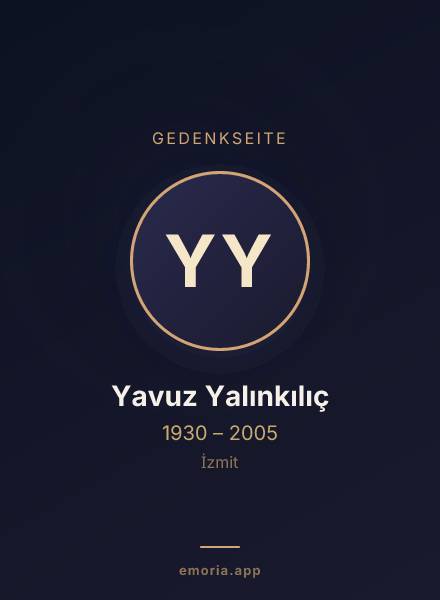 Gedenkportrait von Yavuz Yalınkılıç