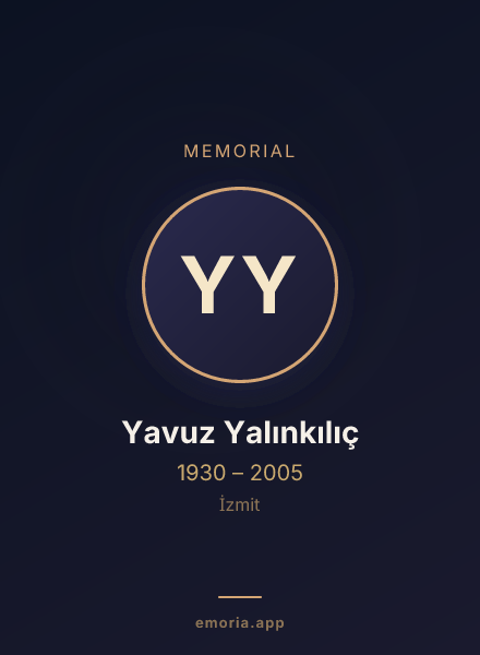 Memorial portrait of Yavuz Yalınkılıç
