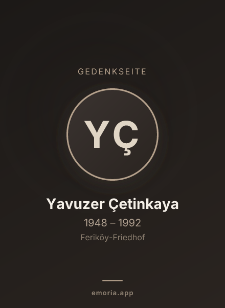 Gedenkportrait von Yavuzer Çetinkaya
