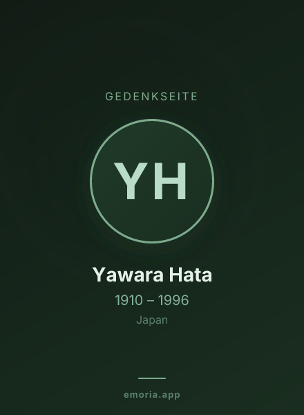 Gedenkportrait von Yawara Hata