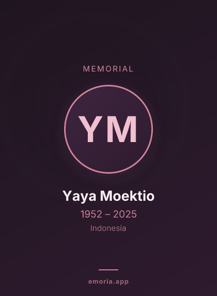 Memorial portrait of Yaya Moektio