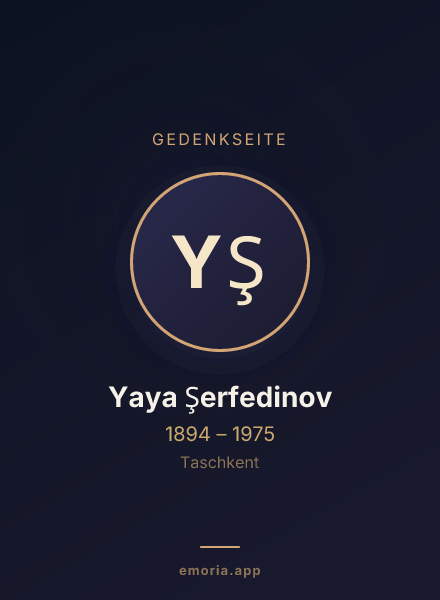 Gedenkportrait von Yaya Şerfedinov