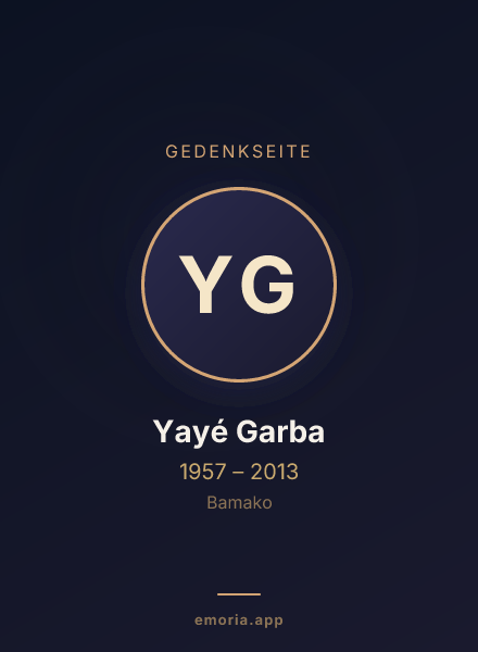 Gedenkportrait von Yayé Garba